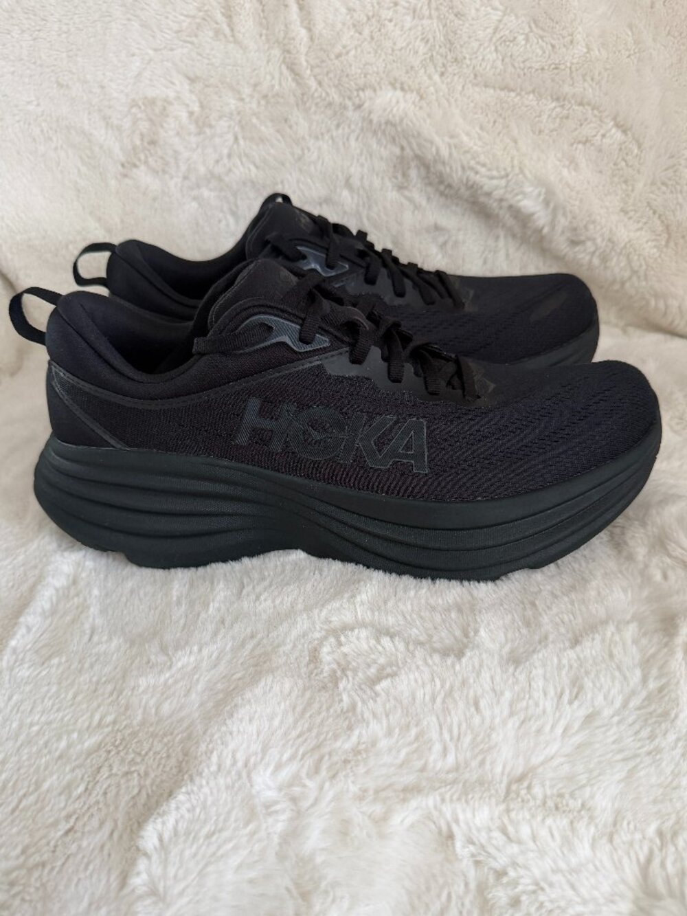 Hoka One One Bondi 8 Triple Men's Black Shoes Size: 9.5D - Picture 3 of 11